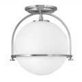Quintiesse - Stropna svetilka SOMERSET 1xE27/60W/230V Ø 28,2 cm mat krom